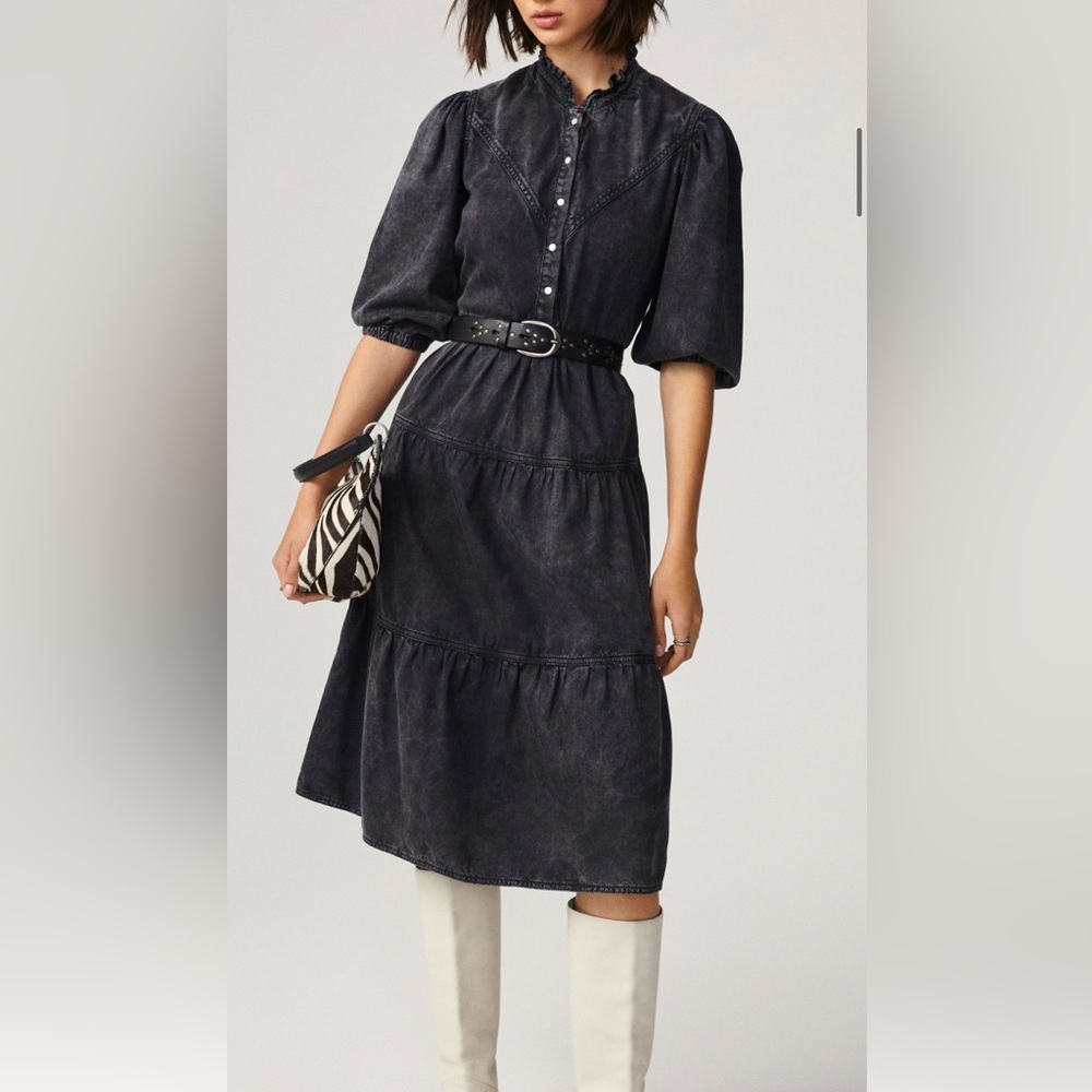ba&sh Charcoal Midi Dress